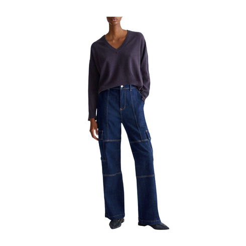 LIU.JO Pullover Maglia Donna morbida a V Grigio - Francavilla Moda